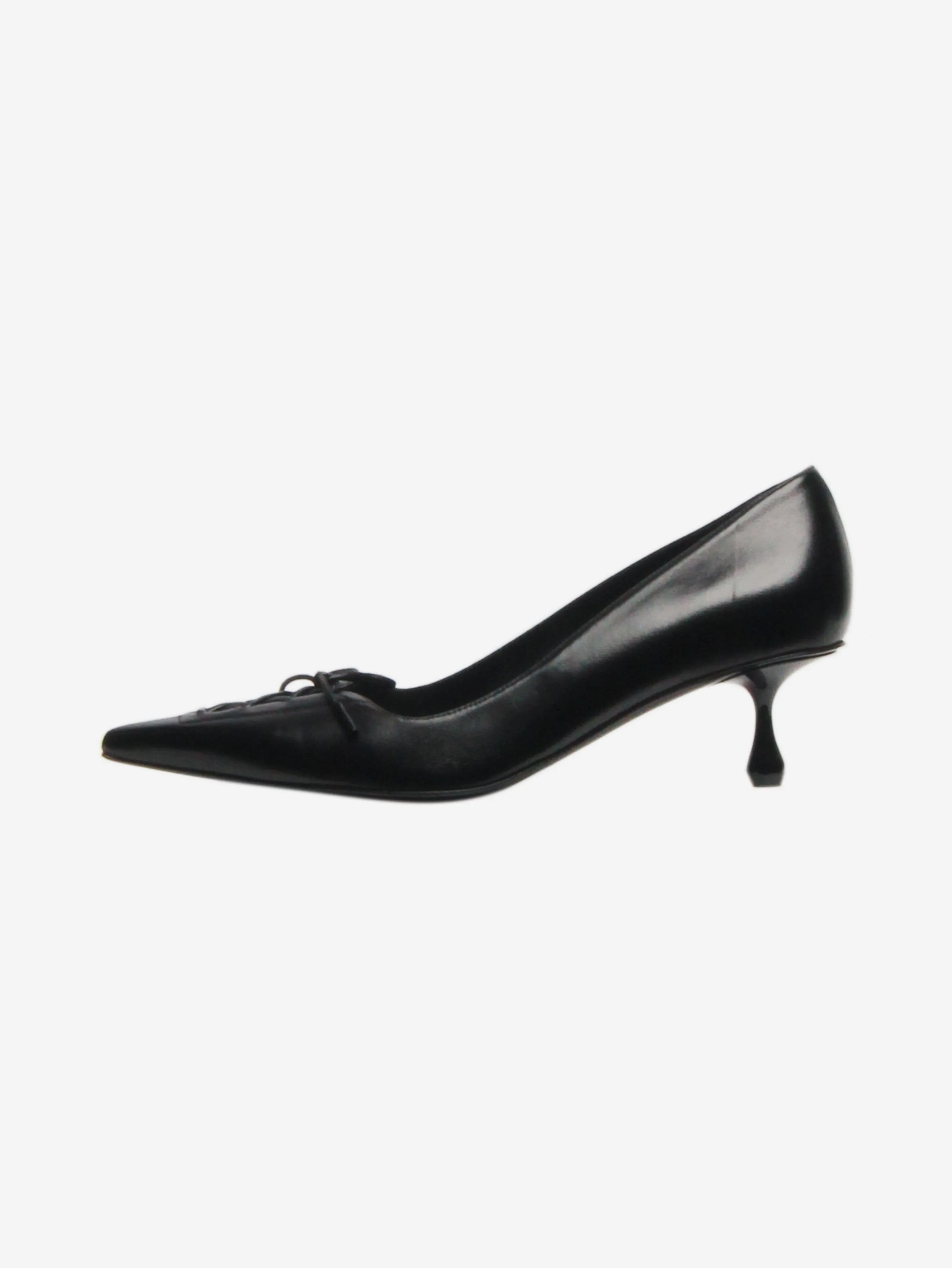 Black Scarlett 50 leather pumps - size EU 38