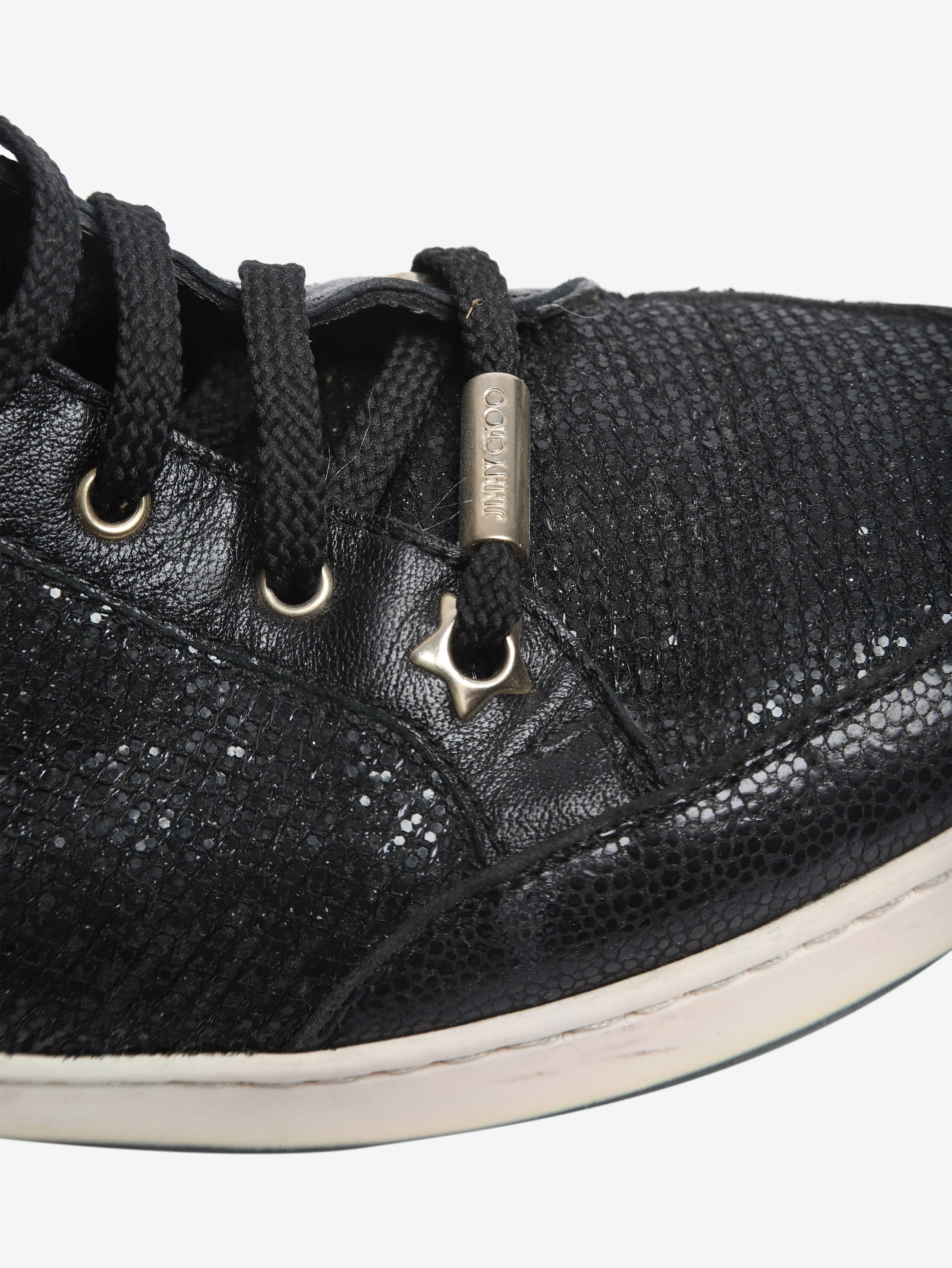 Black sparkly high-top trainers - size EU 37.5