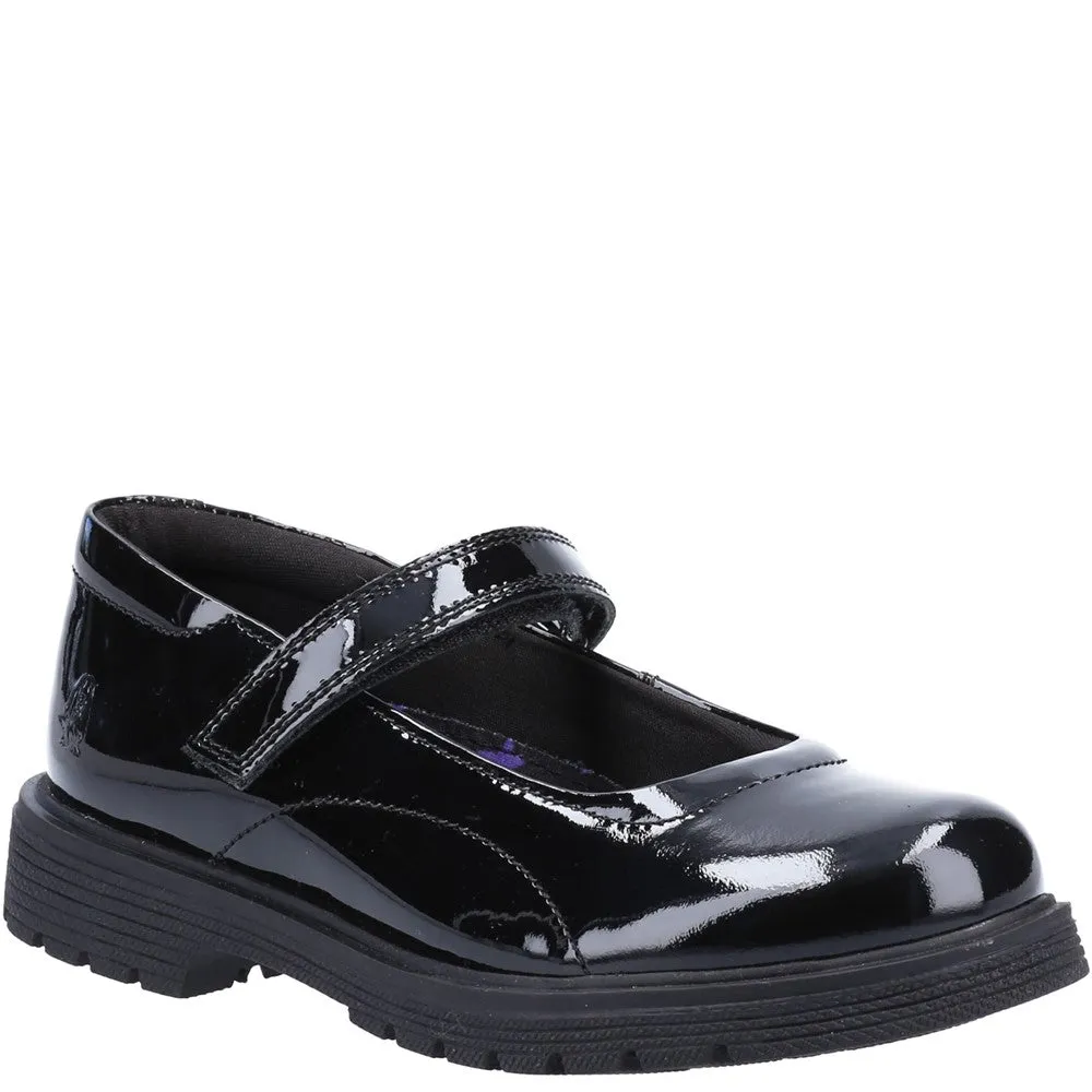 Black Tally Junior Patent School Shoes