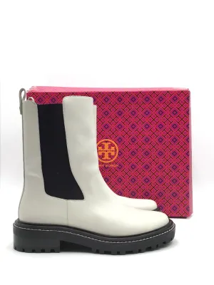 Boots Designer By Tory Burch In Black & White, Size: 10.5