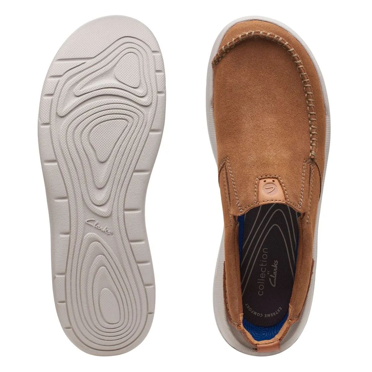 Clarks Driftway Tan Suede Shoes - 26163856