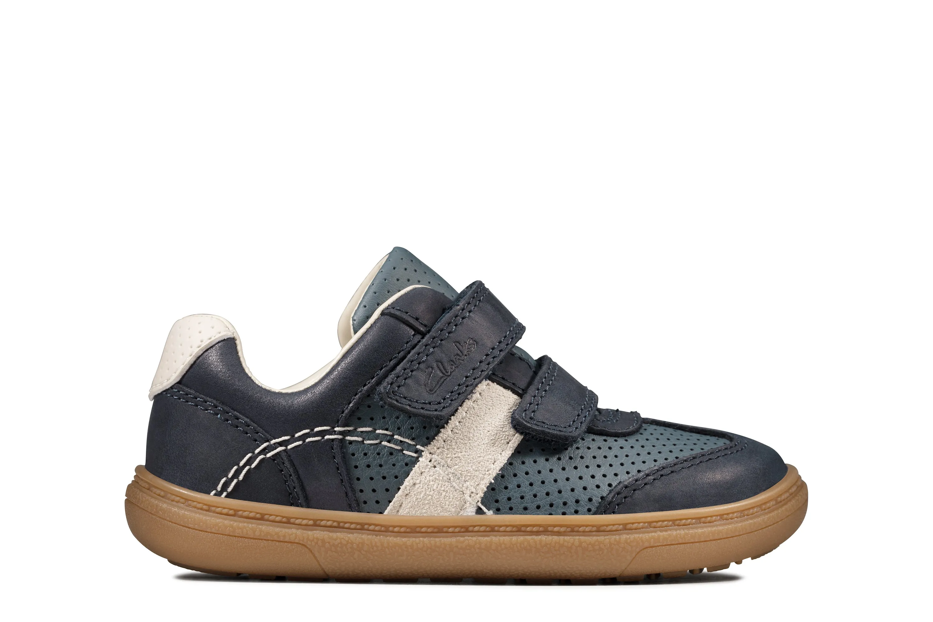 Clarks Flash Metra T Navy Leather