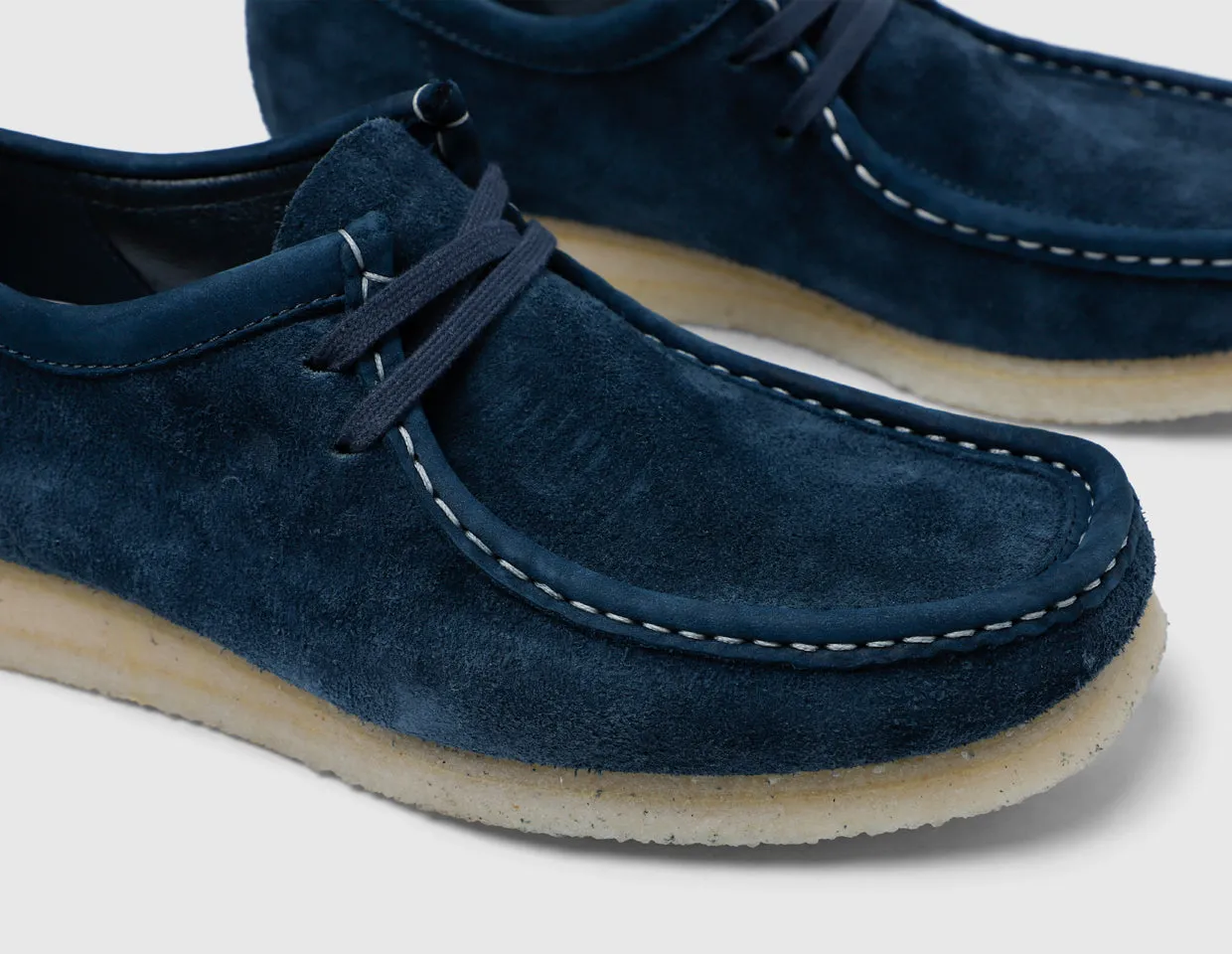 Clarks Originals Wallabee Navy / Teal Suede