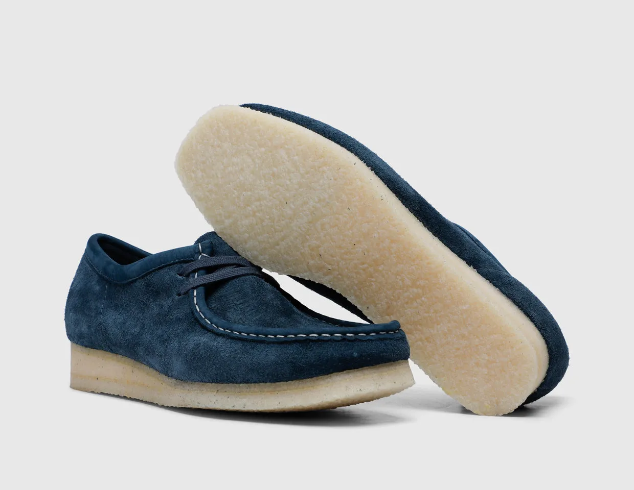 Clarks Originals Wallabee Navy / Teal Suede