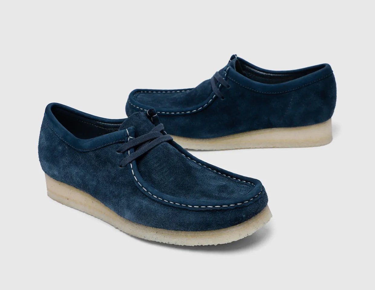 Clarks Originals Wallabee Navy / Teal Suede