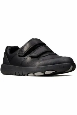 Clarks Rex Pace Kid Black Leather