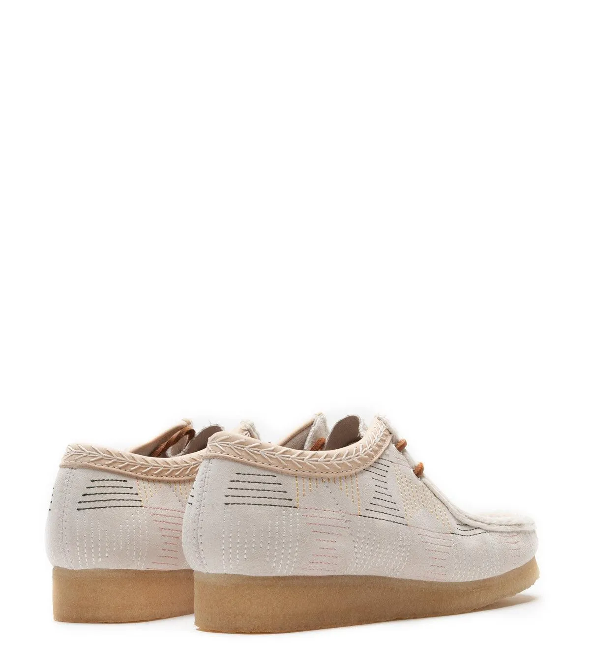 Clarks Wallabee Lo Hairy Suede Off White