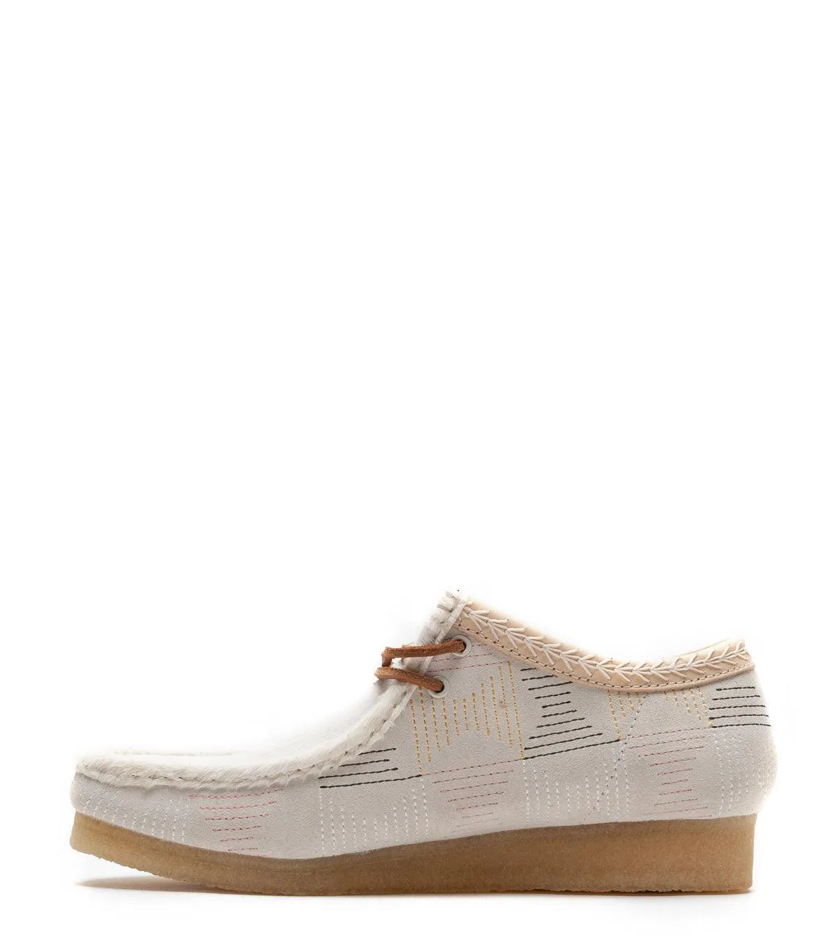 Clarks Wallabee Lo Hairy Suede Off White