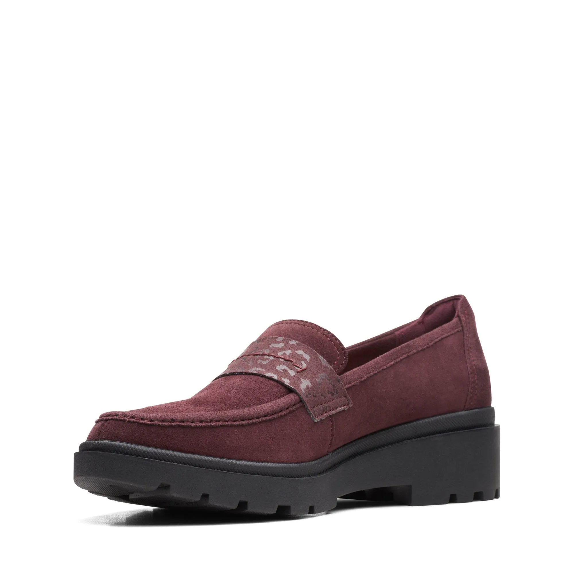 Clarks Women's Calla Ease Burgundy Suede 26169473