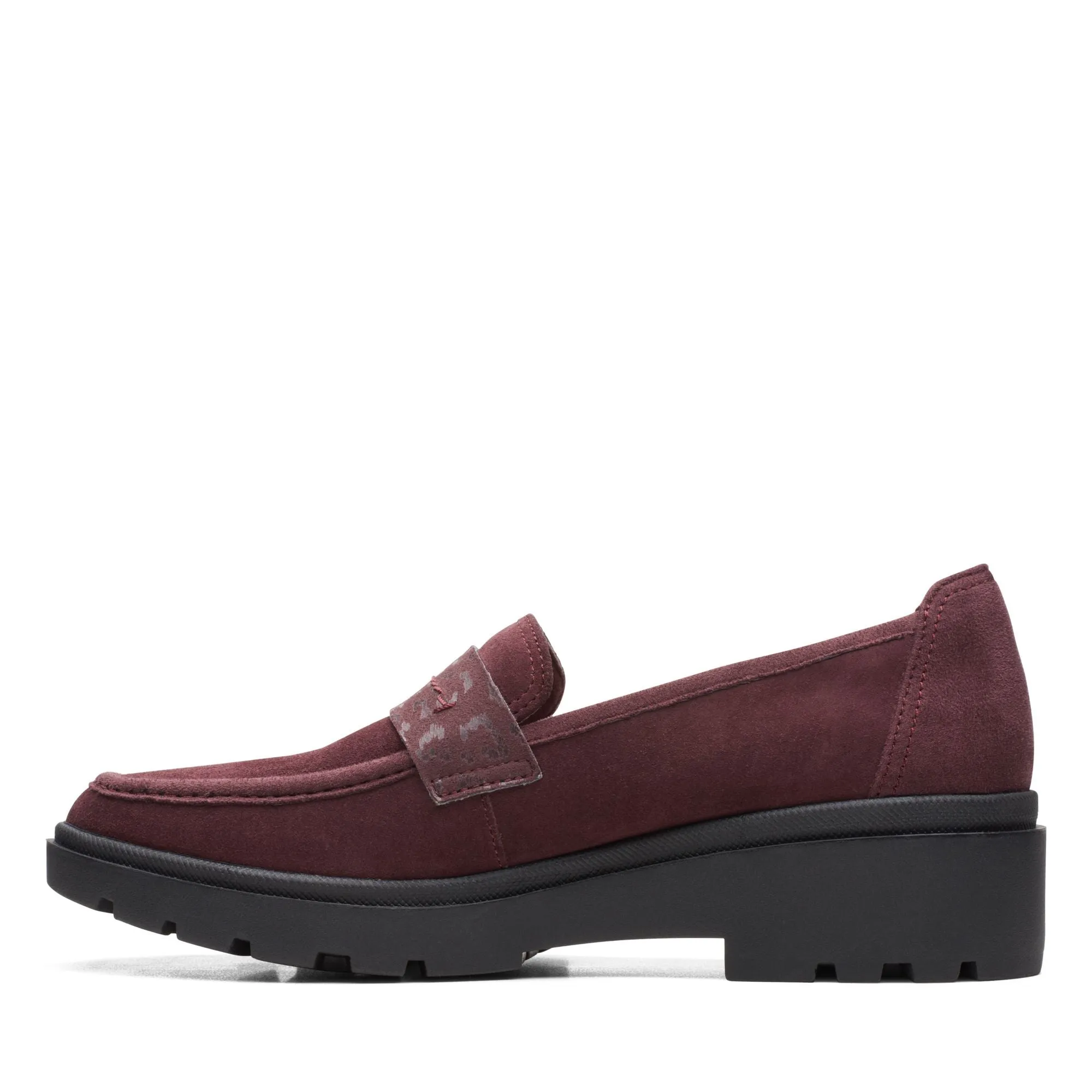 Clarks Women's Calla Ease Burgundy Suede 26169473