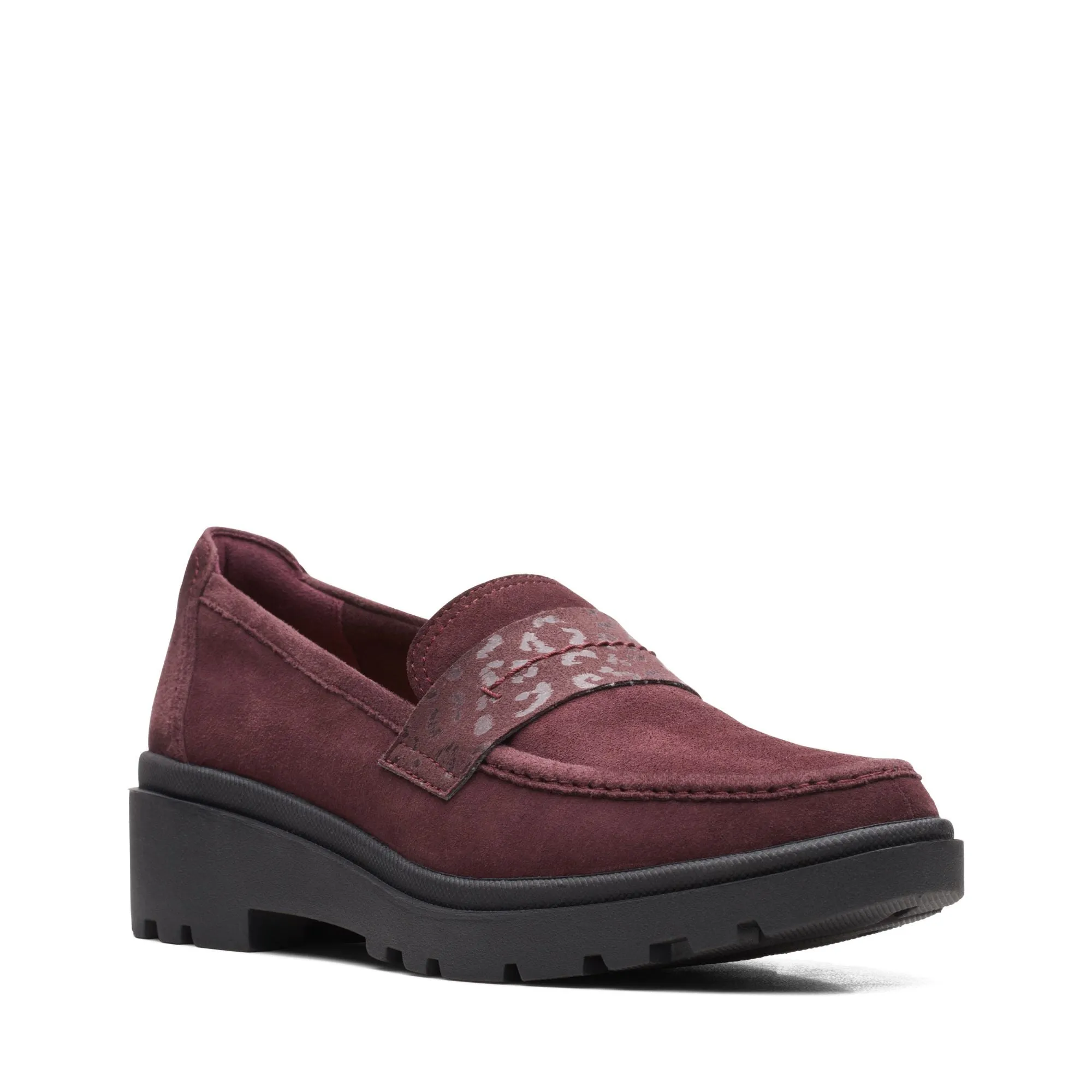 Clarks Women's Calla Ease Burgundy Suede 26169473