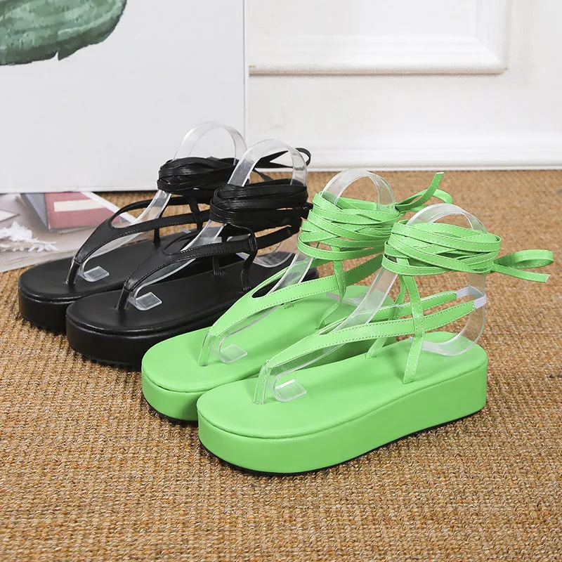 Fashion strappy platform sandals（HPSD203）