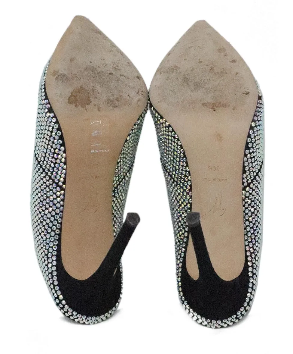 Giuseppe Zanotti Iridescent Rhinestone Mules sz 6.5