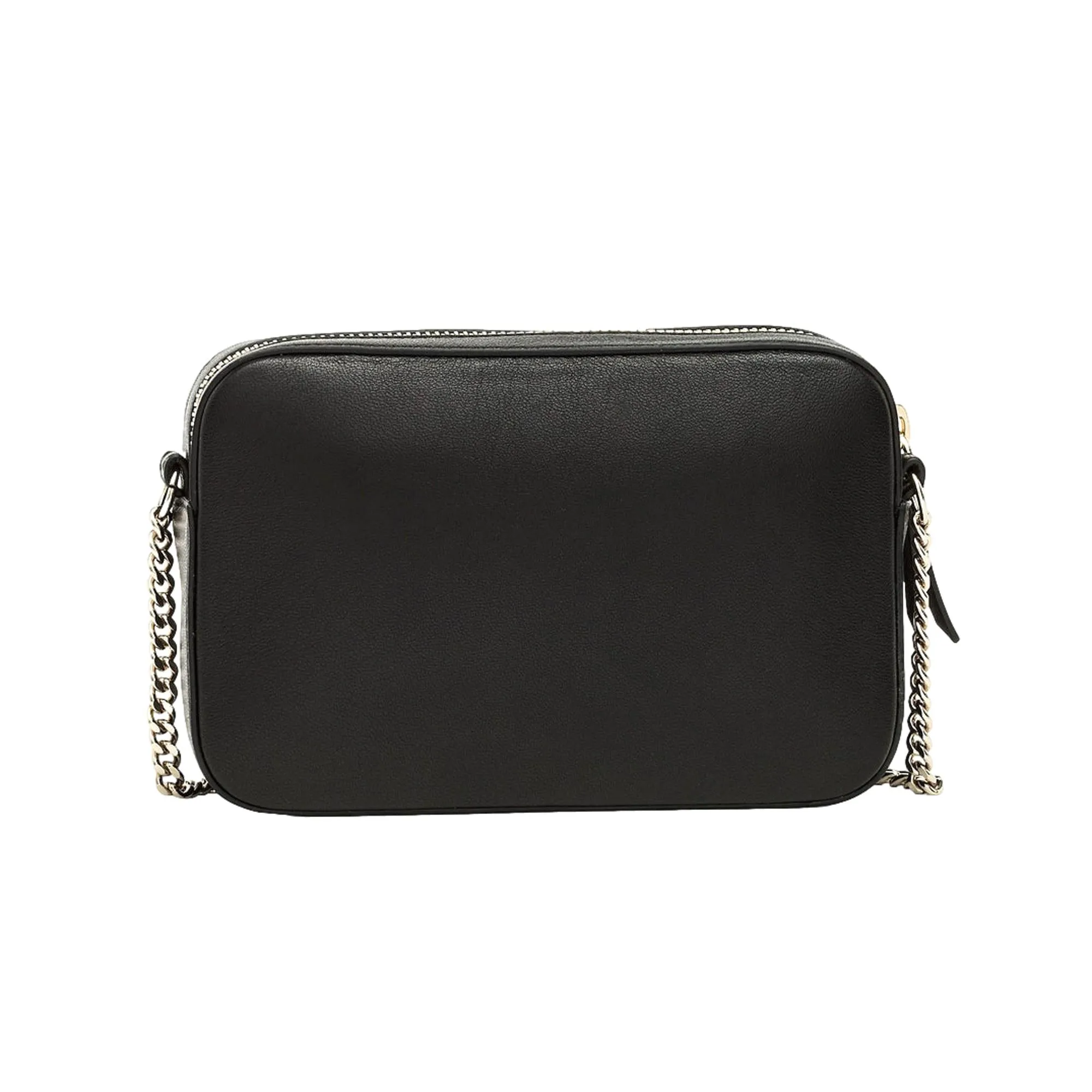 Jimmy Choo Balti Embossed Black Leather Camera Crossbody Bag