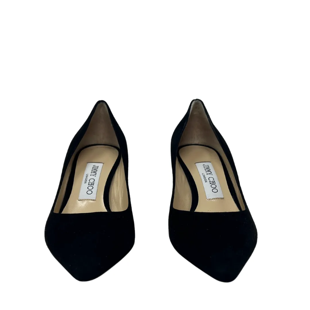 Jimmy Choo Black Suede Romy 60 - Size 37