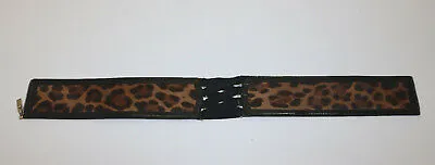 Jimmy Choo Corset Style Animal Print Belt Size 75