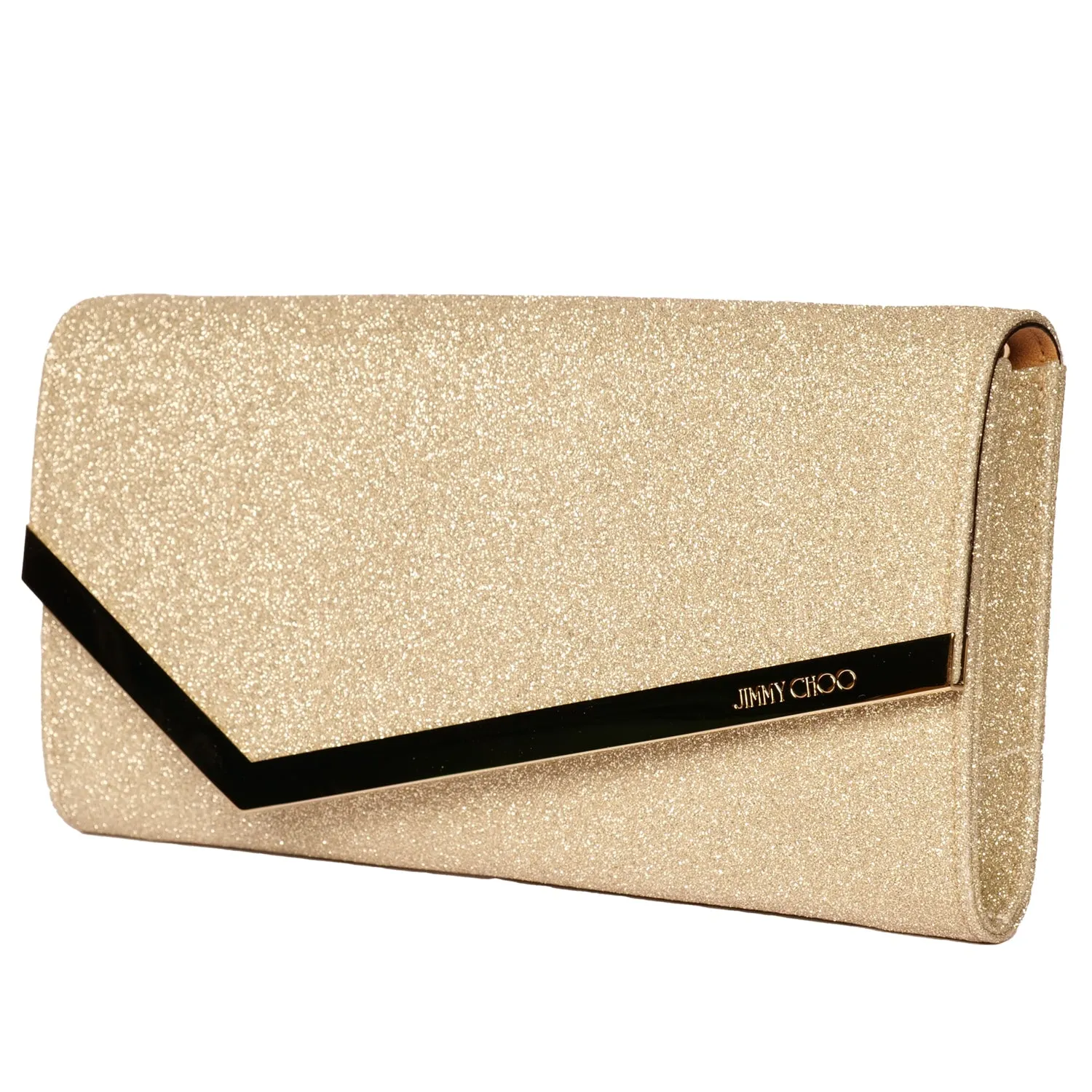 JIMMY CHOO EMMIE GLITTER CLUTCH