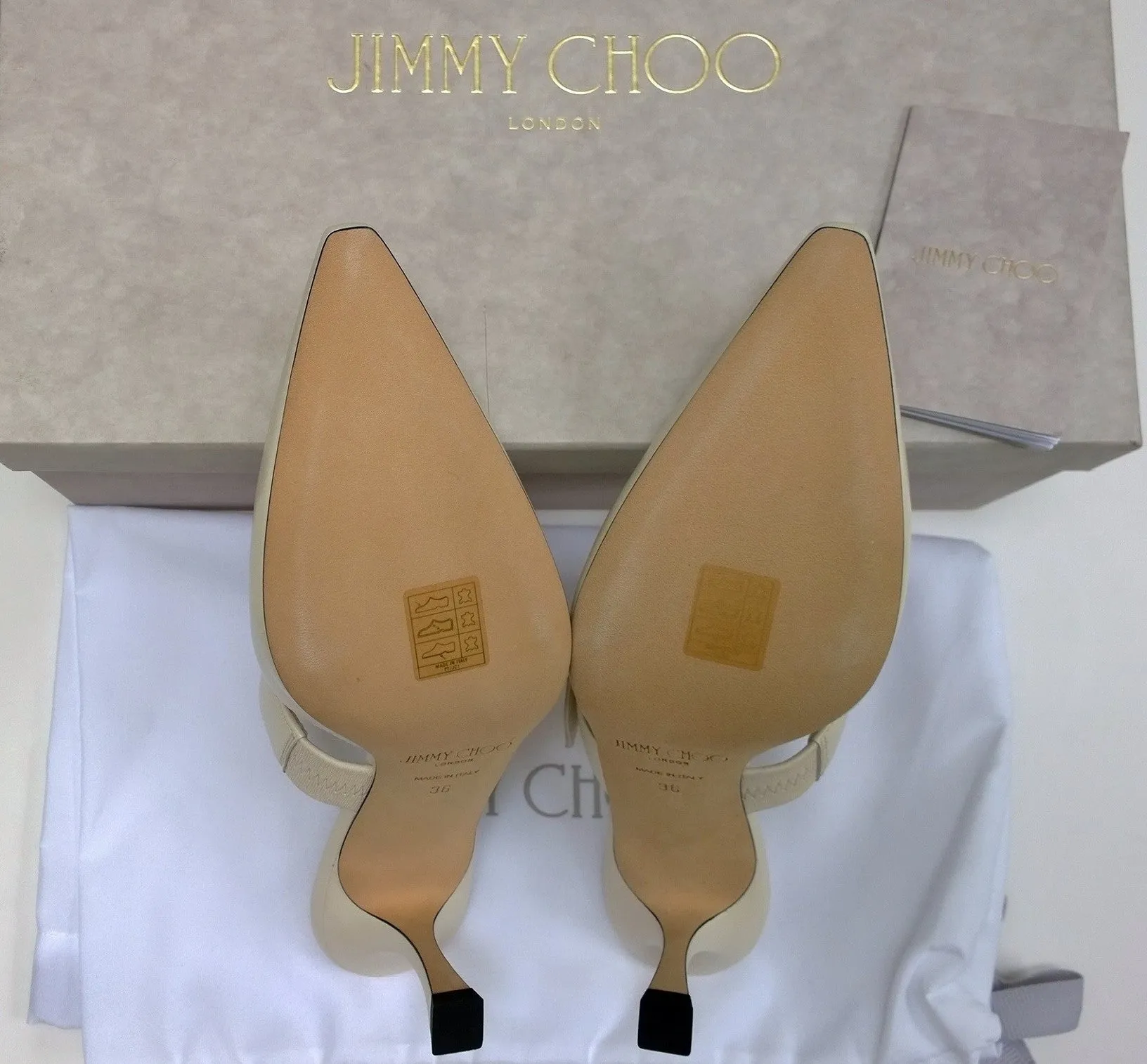 Jimmy Choo Marta 70 Latte Cream Leather Mules with Rhinestone Buckle Strass Heels