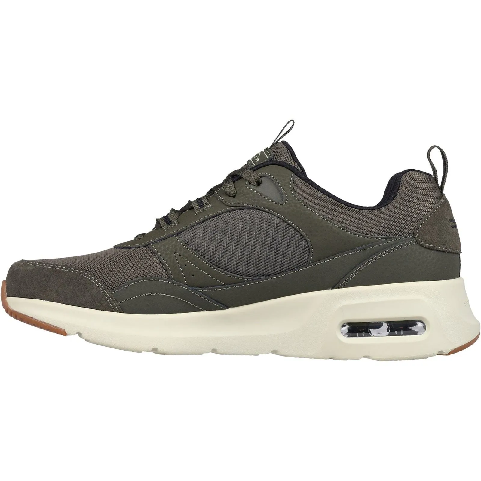 Men's Wide Fit Skechers 232646 Skech Air Court Homegrown Trainers - Olive