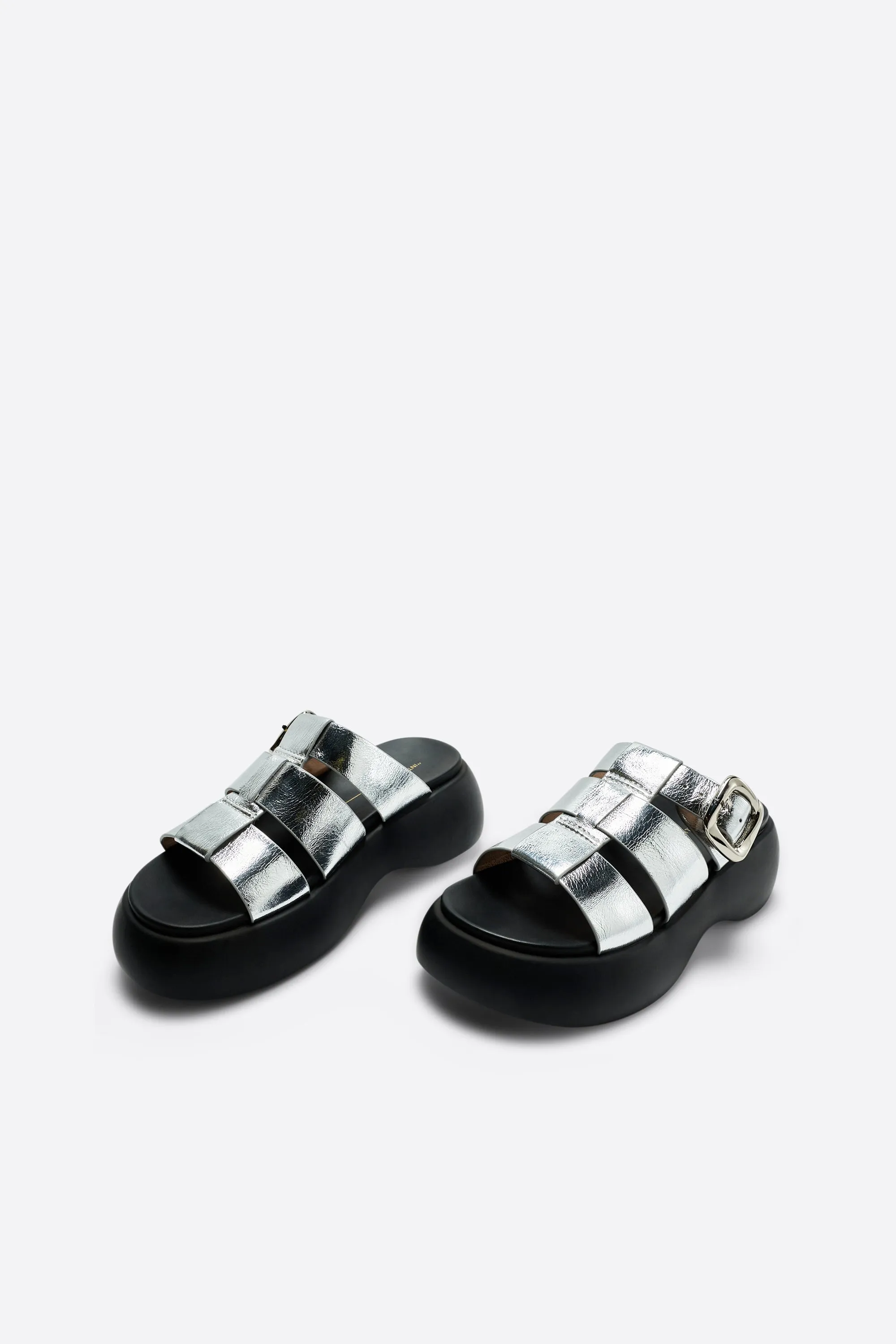 NELL METALLIC PLATFORM SANDAL