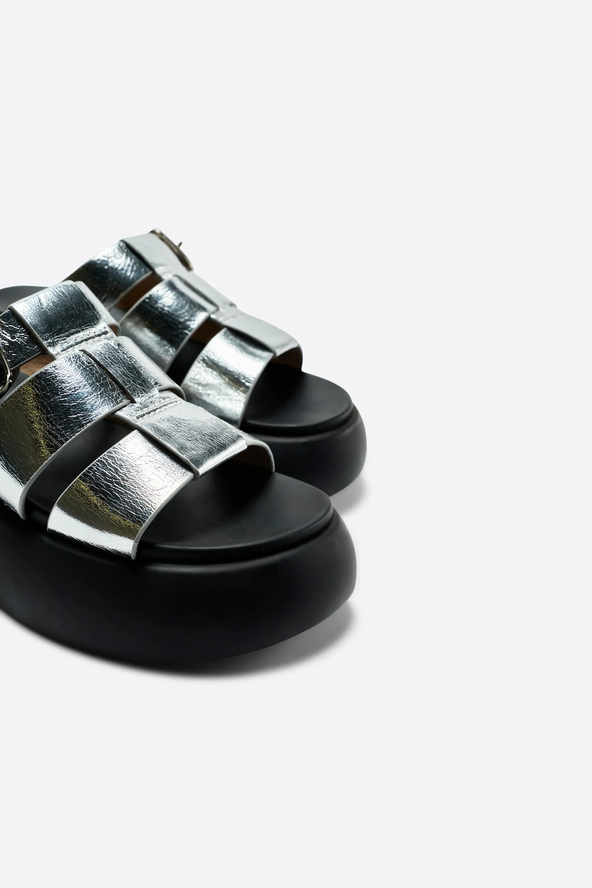 NELL METALLIC PLATFORM SANDAL