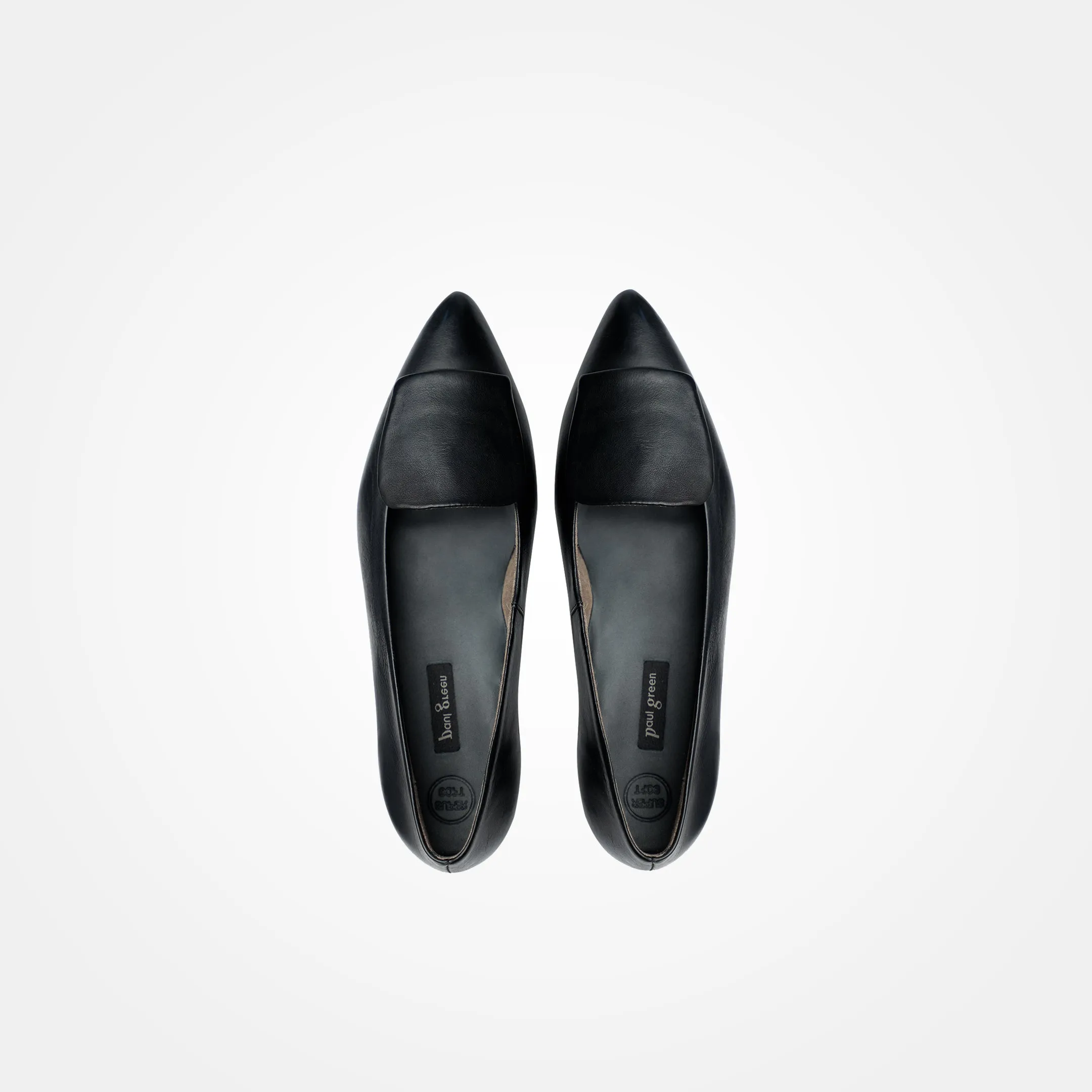 Paul Green Black Supersoft Ballerina Style Shoe