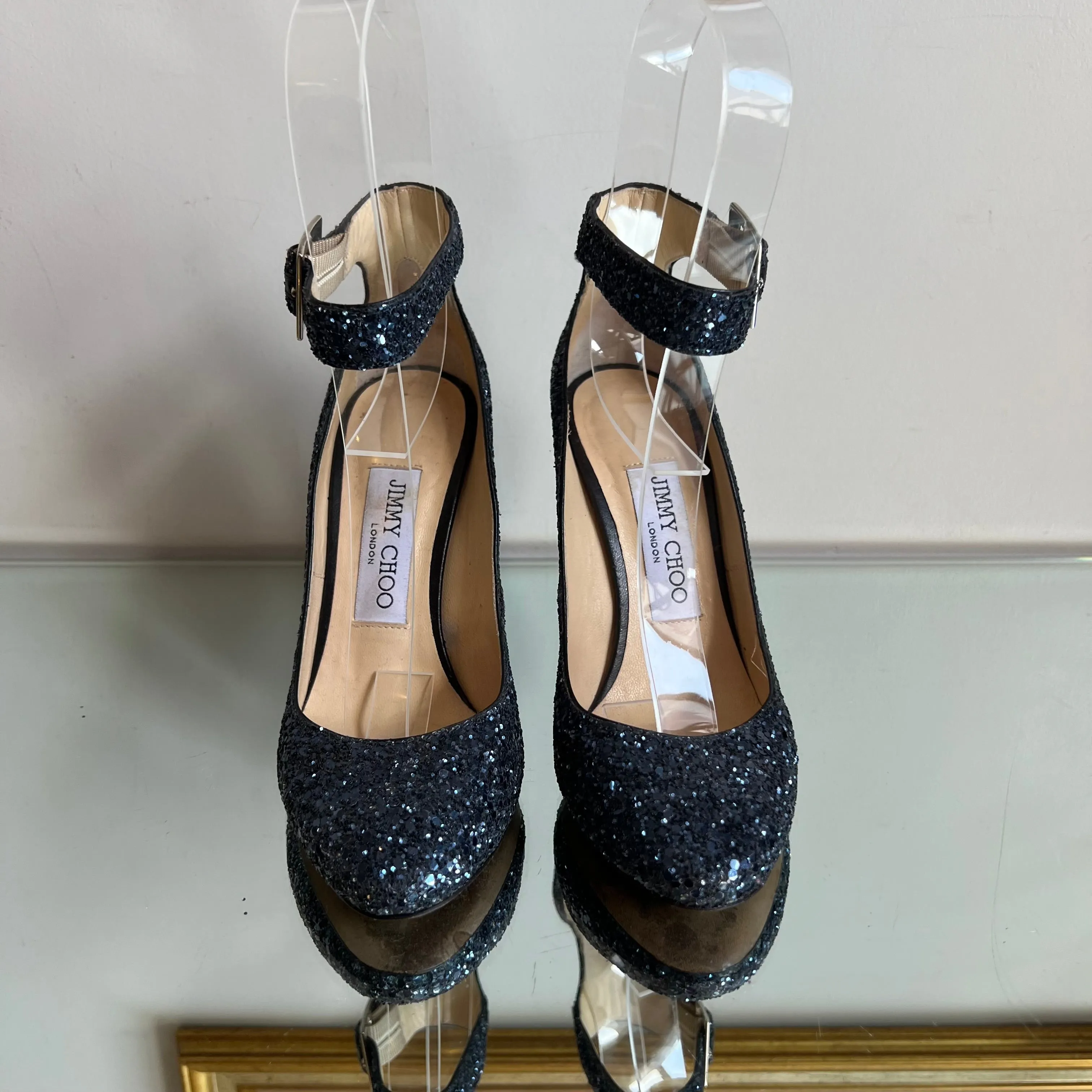 Scarpin Jimmy Choo Azul Glitter