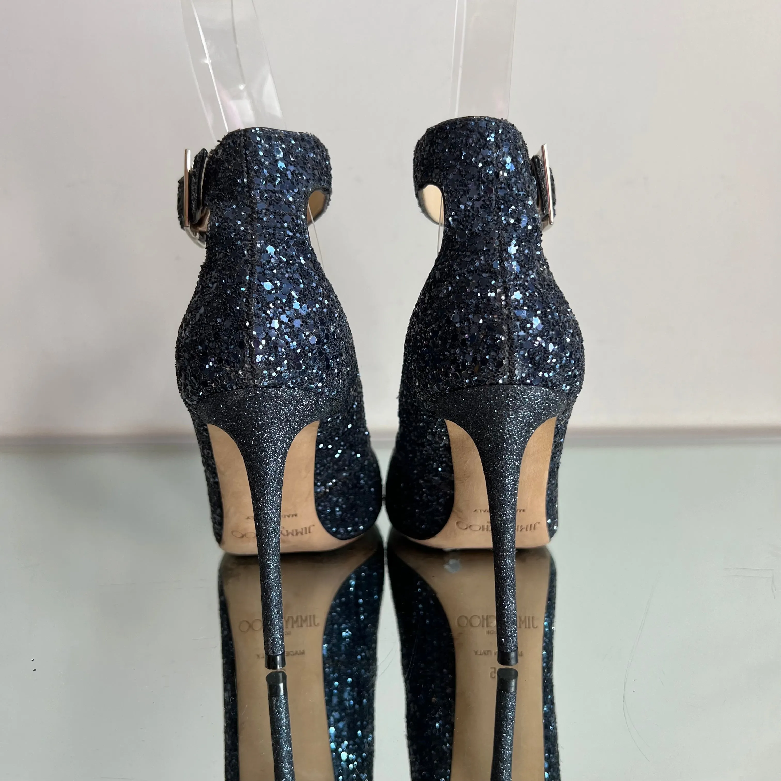 Scarpin Jimmy Choo Azul Glitter