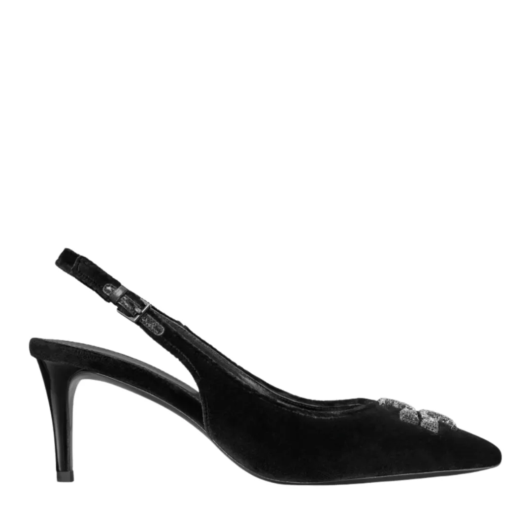 Tory Burch Eleanor Pave Slingback 65mm - Perfect Black