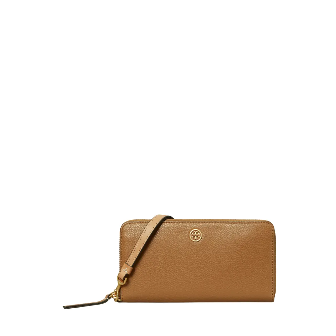 Tory Burch Robinson Pebbled Continental Wallet