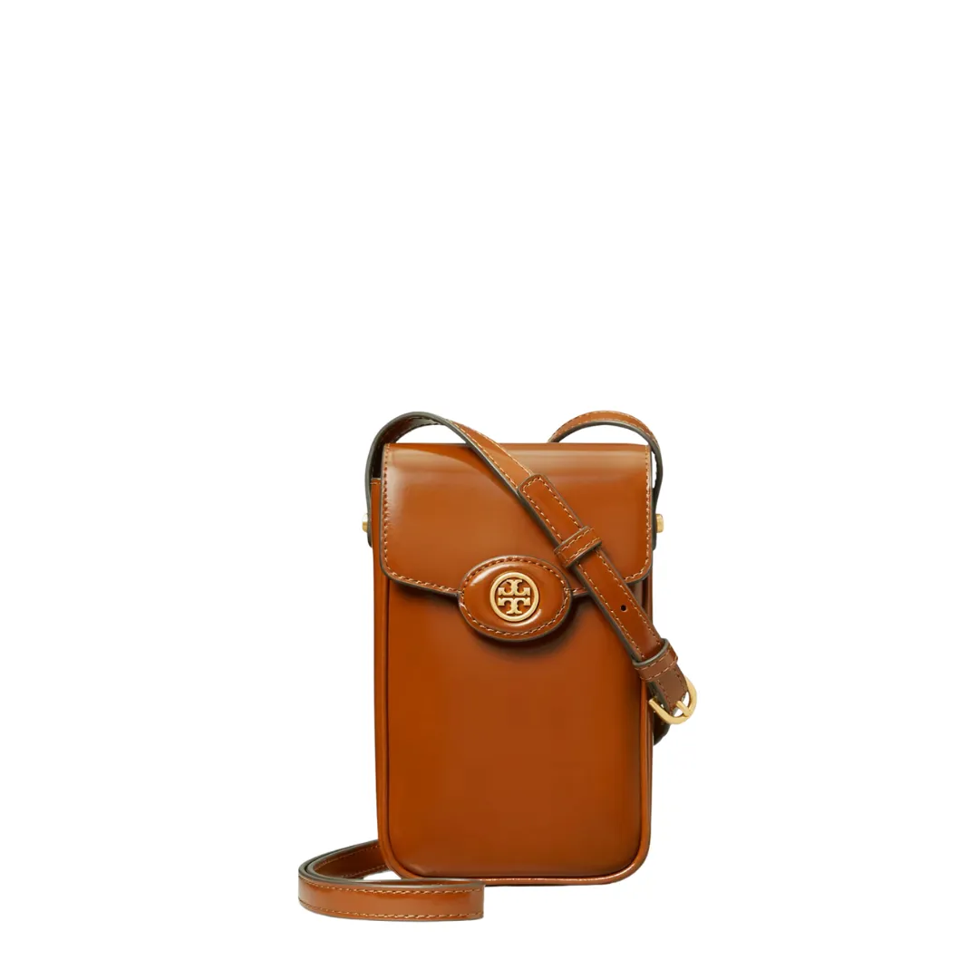 Tory Burch Robinson Spazzolato Phone Crossbody