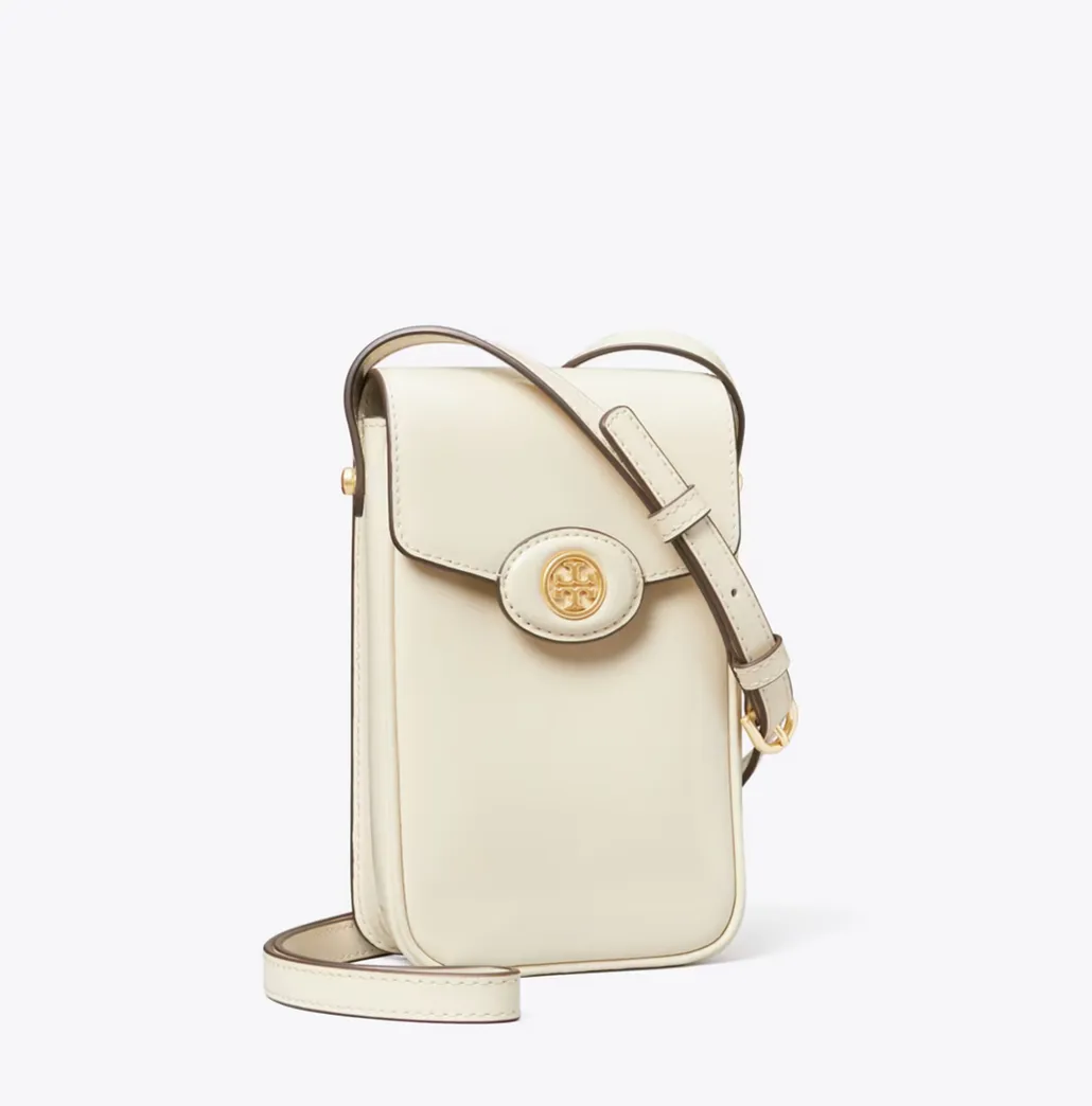 Tory Burch Robinson Spazzolato Phone Crossbody