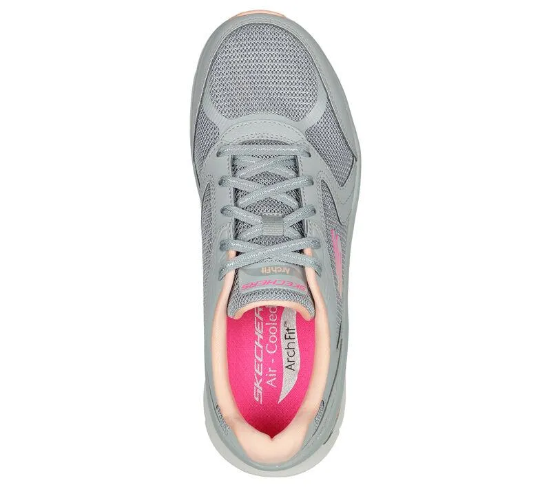 Women's Wide Fit Skechers 149686 Relaxed Fit Arch Fit D'lux Sneakers